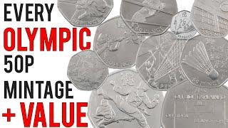 Every Olympic 50p - Mintage + Value