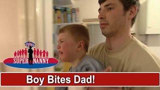 Tantruming Child Bites Dad's Broken Hand | Supernanny