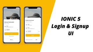 Ionic 5  Signup & Login Screen - Ionic UI | Ionic 5 Tutorial for Beginners