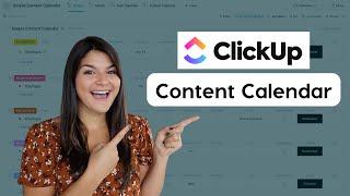 ClickUp Content Calendar | creating a simple content calendar in ClickUp