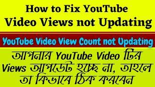 How to Fix YouTube Video Views not Updating | YouTube Video View Count not Updating