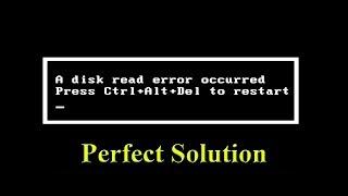 A disk read error occurred 100% Solved This Error