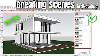 How to Create Scenes in SketchUp Pro | SketchUp 2022 Scenes and Animation |