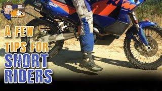 SHORT RIDERS: Learn these Motorcycle techniques
