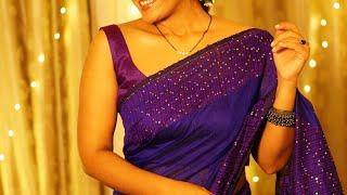 Simple Sequin Saree Styling || UR beautifull ||