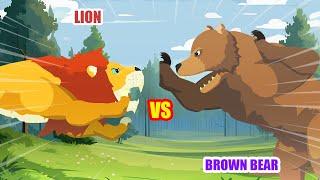 Lion vs Brown Bear | Lion vs Animals Level Challenge [S1] | Animal Animation