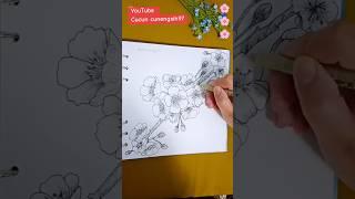 Cherry blossom #art #tutorial #calligraphy #viralvideo #drawing #melukis #painting #shorts #like