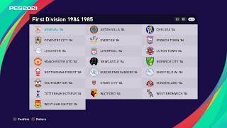 PES 2021 Classic English 1st Division 1984-85 Option File