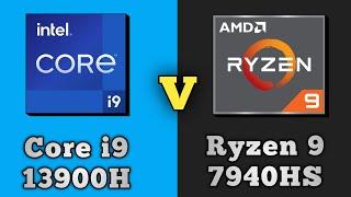 Core i9-13900H vs Ryzen 9-7940HS Processor || Intel Core i9 13900H vs AMD Ryzen 9 7940HS