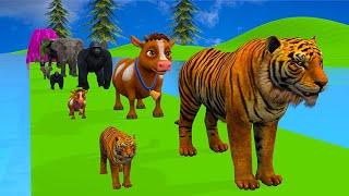 5 Giant Duck Cartoon, Cow, Elephant, Gorilla, Zebra, Monkey, Transfiguration funny animal 2023