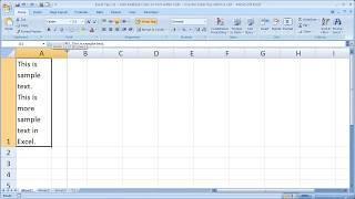 Excel Tips 31 - Add Multiple Lines to Text within Cells - Use the Enter key within a cell