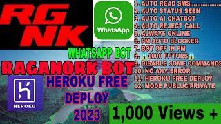 HOW TO deploy RAGANORK BOT MD ON HEROKU  WhatsApp BOT 2023  RAGANORK BOT create ON HEROKU FREE