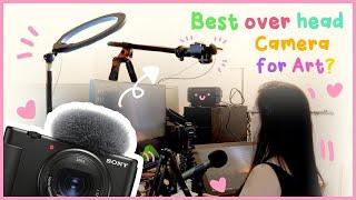 Unboxing Sony ZV-E10 Best beginner overhead set up for art stream and recording?