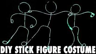 DIY LIGHTED STICK FIGURE COSTUME TUTORIAL | CHEAP & EASY GLOW STICK MAN COSTUME |  HOW TO