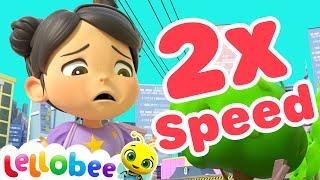 Sped Up The Silly Little Song | Nursery Rhymes | Lellobee ABC