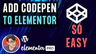 Elementor - Add Codepen Codes and a Button - Super Easy