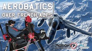 6DOF motion Simulator | FS2020 Aerobatics over beautiful french Alps