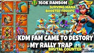 KDM FAM CAME FOR MY MEGA RALLY TRAP| #rallytraplordsmobile #rallytrap #lordsmobile