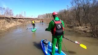 Весенние шалости на речном сплаве. bugotak SUP boarding