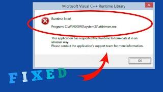 How To Fix Runtime Error For Windows 7/8/10/11 - Microsoft Visual c++ Runtime Error Fix Windows 10