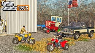 RIDING HONDA 3-WHEELERS ON THE FARM! (80's ROLEPLAY) | FARMING SIMULATOR 1980'S