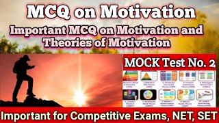 Management MCQ Part 2 | MCQ on Motivation and Motivation Theories | FCI Tutorials | @Rameshwar Jaju