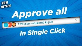Telegram channel group request approve all in one click 2023