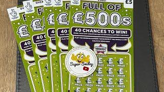  NEW FULL OF £500s Scratch Card  Part 1 #newscratchcards #scratchcards