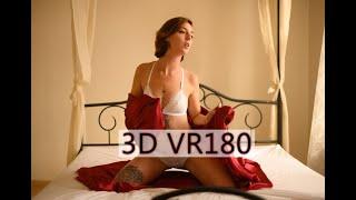 [3D VR180] Floortje Flower - Posing with a red sheet