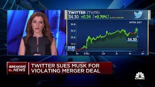 Twitter sues Elon Musk for violating merger deal