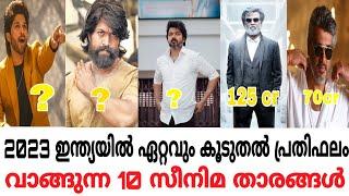Top 10 Highest  paid Indian actors their new movies |Salary 2023? Vijay, allu arjun,ajith,Yash