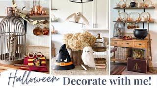 FALL DECORATE WITH ME  Halloween Decorating + Harry Potter Decor