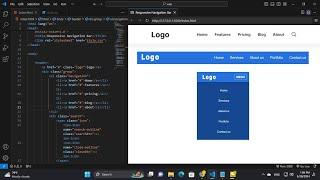 How to Create a Responsive Navigation Menu with Search Bar | html css & javascript