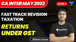 Returns Under GST | CA Intermediate May 2023 | Fast Track Taxation | Nishant Kumar