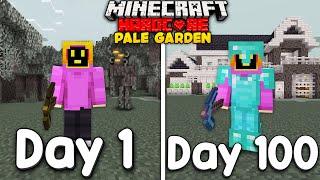 I Survived 100 Days In A Pale Garden ONLY World In Minecraft Hardcore!