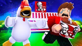 CAN CHOP ESCAPE THE ULTIMATE ROBLOX KFC OBBY WITH FROSTY