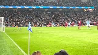 Man City vs Liverpool Match Action! Fan View from bottom row seat at Etihad Stadium 
