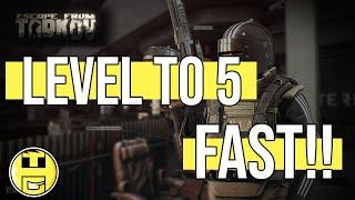 HOW TO LEVEL TO 5 FAST and UNLOCK FLEA MARKET - Escape From Tarkov Beginner Guide .12