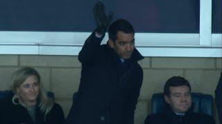 Giovanni van Bronckhorst waves to Rangers fans ahead of Premier Sports Cup semi final