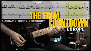 The Final Countdown | Guitar Cover Tab | Guitar Solo Lesson | Backing Track with Vocals  EUROPE