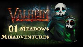 Father and Son play 100 days in Valheim!  Episode 1: Meadows Misadventures!