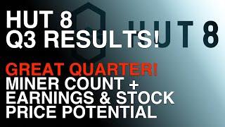 Hut 8 (HUT) Q3 Results, Great Quarter! Miner Count + Earnings & Stock Price Potential.