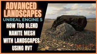 RVT How To Blend Quixel Nanite Asset On landscape Using Run Time Virtual Texture | Part 1