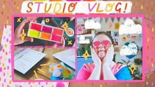 Studio Vlog 004  Luxury Stationery Haul, Neon Japanese Watercolours, Q+A, Etsy Orders + More!