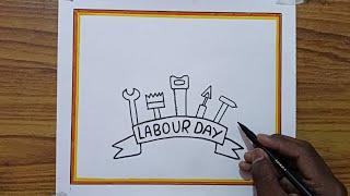 World Labour Day Drawing / World Labour Day Poster Drawing / Labour Day Drawing Easy