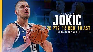 Nikola Jokić Full Game Highlights vs. Trail Blazers  | 2/12/25