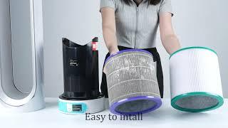 BRIGHTIFY TP01, TP02, TP03 Filter Replace, For Dyson Pure Cool Link TP01 TP02 TP03 Tower Purifier