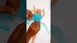 DIY Party Barbie Dress | Barbie Hacks and Crafts |#youtubeshorts #joancreations #shorts #viral