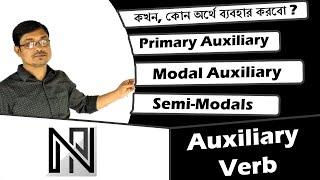 Modal Auxiliary Verbs & Primary Auxiliary Verbs| Auxiliary verbs| Classification of Verbs-(Part-3)|