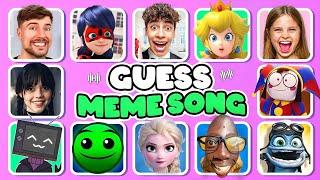 GUESS MEME & WHO'S SINGING Salish Matter, Tenge Tenge, MrBeast, Elsa, Panda, Lay Lay, King Ferran